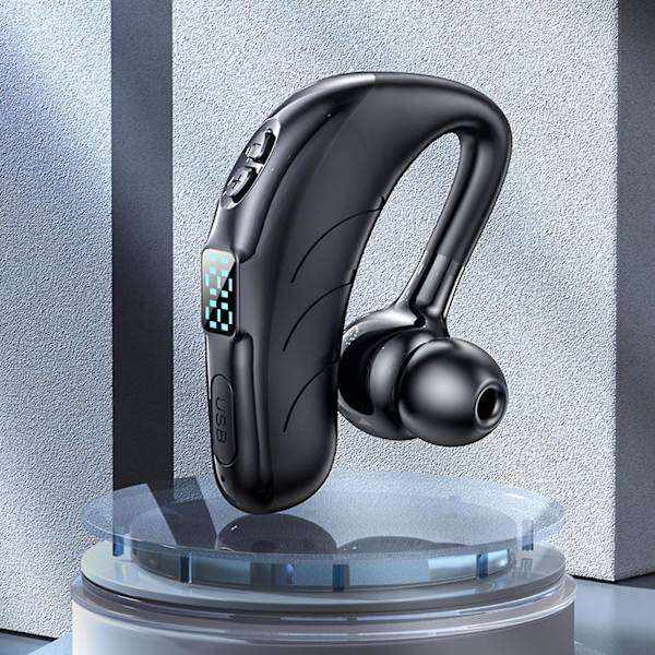 Yksipuolinen kuuloke mikrofonilla Bluetooth 5.2 Kuuloke LED-näyttö Vedenpitävä kuuloke Langaton handsfree-kuuloke