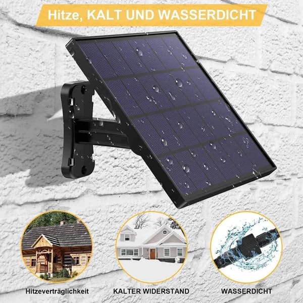 LED-solcellelys, utendørs solcellelys - solhengende lys - IP65 vanntett fjernkontroll - 5 m kabel - 180° justerbart solcellepanel (varm hvit)
