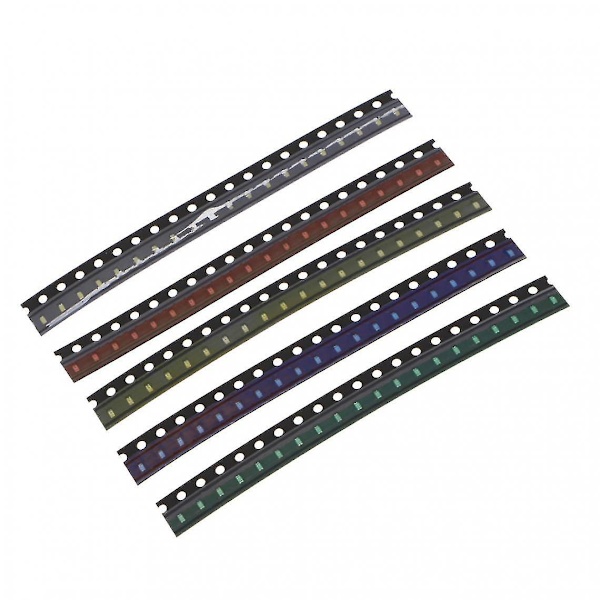 100 st smd led-sortiment med lysdioder, superljust smd led-kit 0603