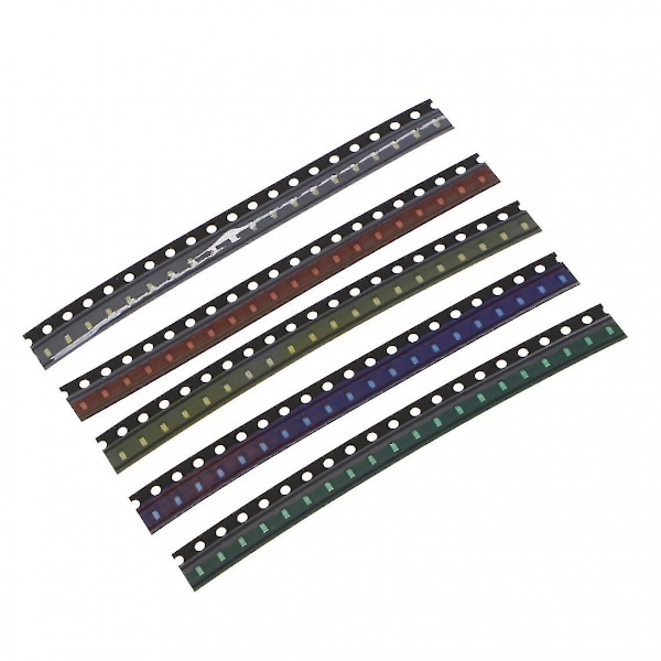 100 stk Smd Led assortert diodelyssett superlysende Smd Led-sett 0603