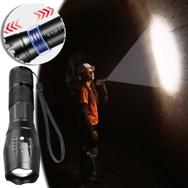 Ladattava LED-taskulamppu, 250 000 lumenia
