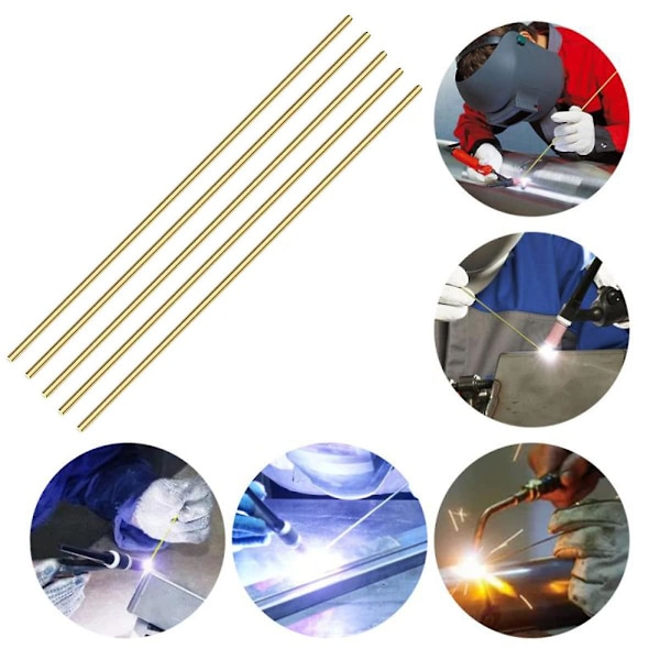 5 stk 4mm messingstang - Solid Round Messingstenger for Diy Crafts (300mm Lengde)