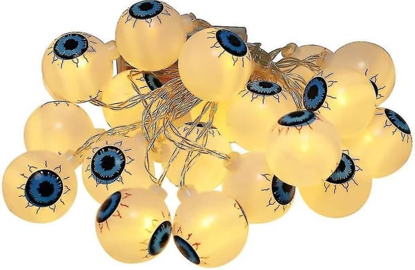 Halloween lyskæde 3m 20 LED'er til Halloween dekorationer øjeæble