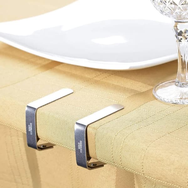 Dukklämmor, 8-pack Rostfria Stålhållare för Dukar, Passar 2-4 cm Tjocka Bord