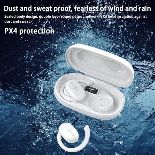 Bluetooth-hörlurar med LED-pekskärm och digital display, 5.3 Bluetooth-chip, HIFI-stereoljud, intelligent brusreducering och låg latens