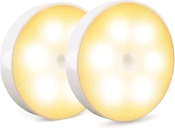 Led nattlys med bevegelsessensor, varmt hvitt nattlys barn, 3 moduser gave