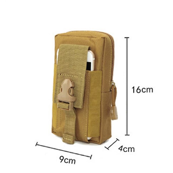 Menn Taktisk Molle Pose Belte Midjeveske Telefonlomme Militær Midje Fanny Pack Løpepose Reise Camping Vesker Myk Rygg