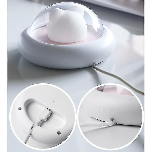 Space Mouse Led Nattlys Seng Lampe Silikon Oppladbar Lampe Bd
