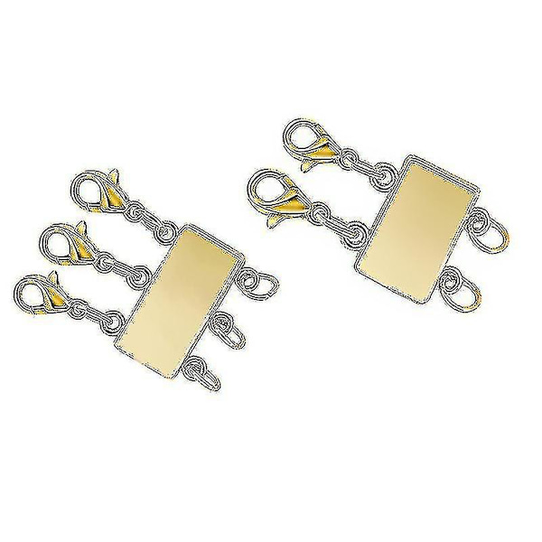 Magnetiskt halsband med skikt, distanserande låsspänne för kvinnor