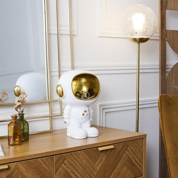 Statue - Home Deco Factory - Astronaut - Pyntefat - Hvit og Gull