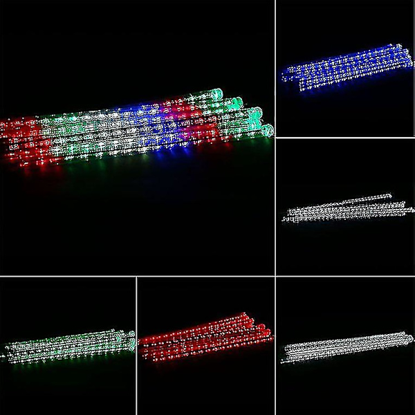 30cm Meteorskur Regn 8 Rör Led-lampor Utomhus Jul Dekoration Lampa