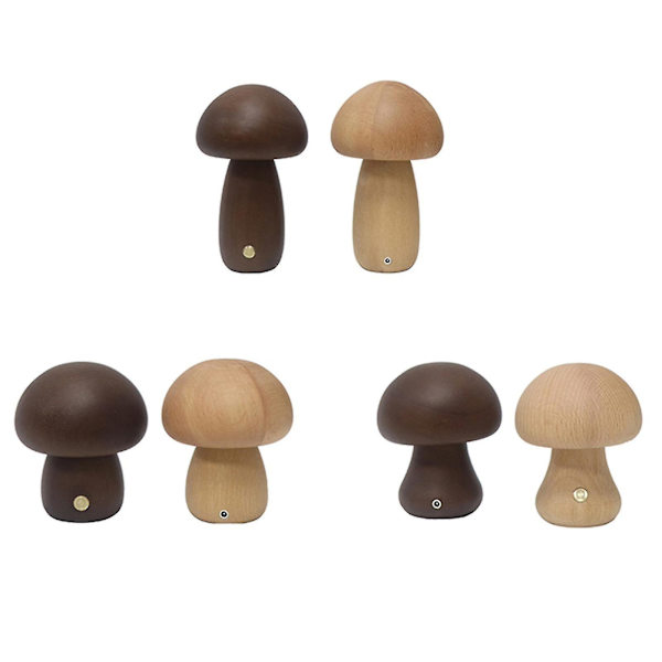 Soppnattlys, trelampe, nattbordslampe for soverom, mininattlys, små lamper for små rom/bl（B，Beige）