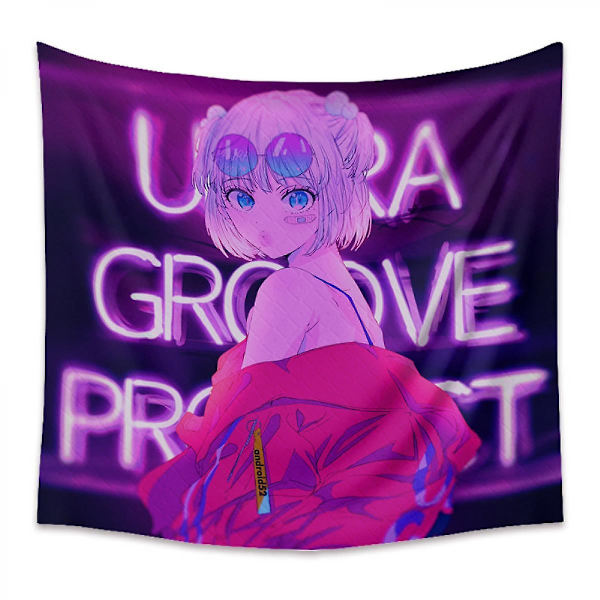 Wekity Anime Gobeläng Estetisk Konst Hembakgrund Tyg Dekor Present Boho Gobeläng för Vardagsrum Sovrumsdekor (614-4, 29 x 38 tum)