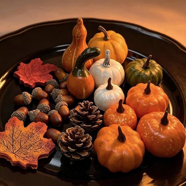 Græskar efterårsdekoration - Borddekoration til Halloween, Thanksgiving