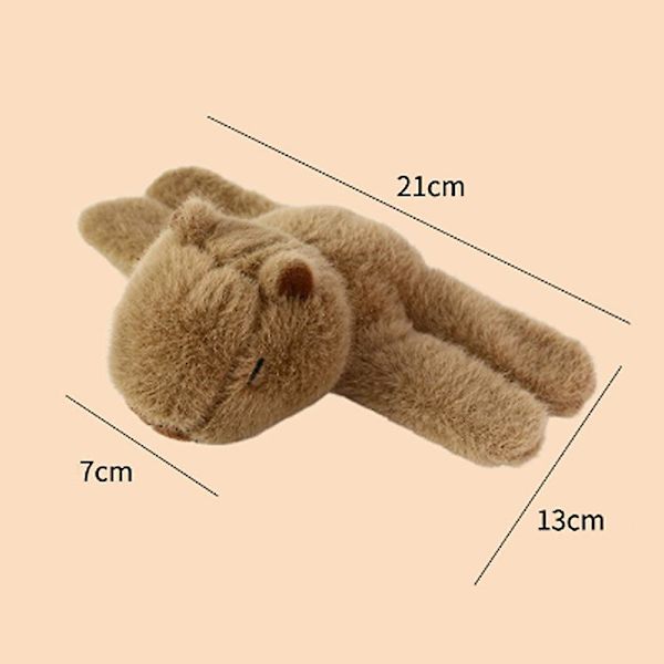 Capybara plys bamse papa cirkel anime fluffy bamser håndled kram bamse dukke legetøj（gul）