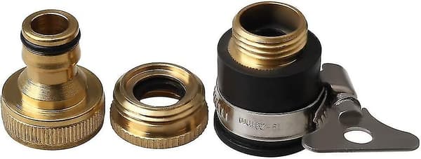 2-delad rund krananslutning, 1/2\" till 3/4\" diameter mässings slangkopplingar Universal slangkranadapter