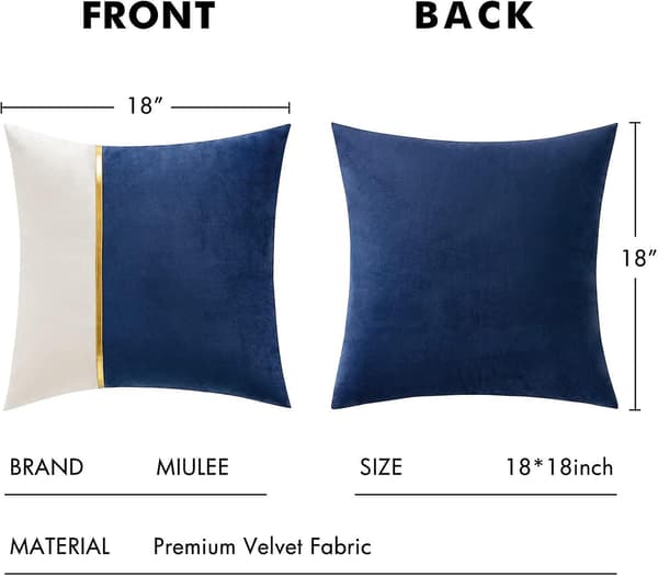 2-pack Dekorativa Sammetskuddfodral Patchwork med Guldläder Kvadrat Mjuk Solid Kuddfodral Soffa Kuddar Kuddfodral för Säng Soffa Li