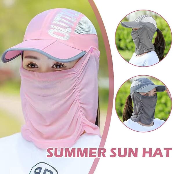 Sommer Solhat Foldbar Hat UV-resistent Solhat Udendørs Vandring Solhat（Khaki）