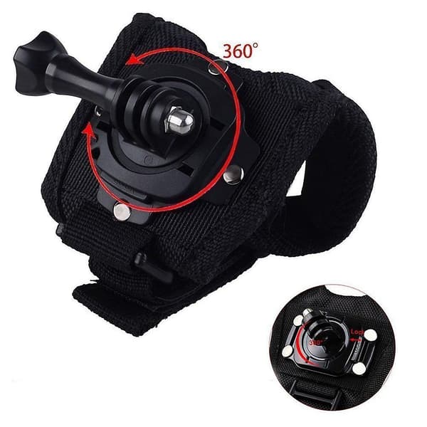 Actionkamera Håndledsrem - 1 Styk | Materiale: Stof | Farve: Sort