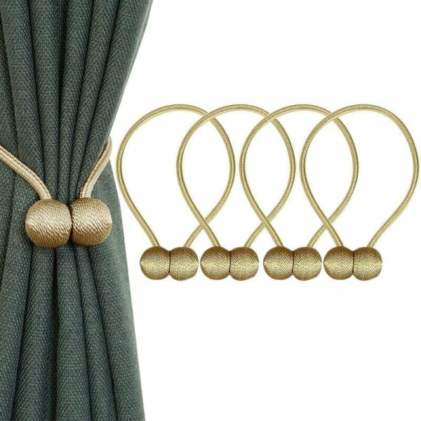 Magnetiske gardinbindinger gardinclips reb-back gardinholder spænder gardin slips gardinholder til boligindretning pakke med 4 stk.