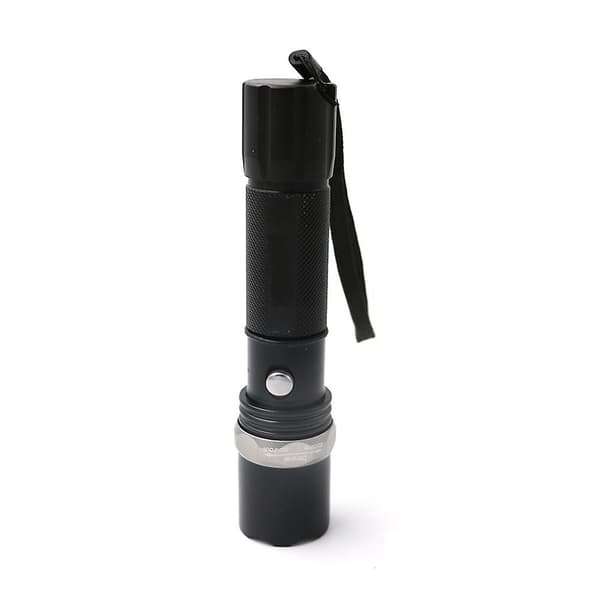 Tehokas 3W LED-ladattava taskulamppu (musta)