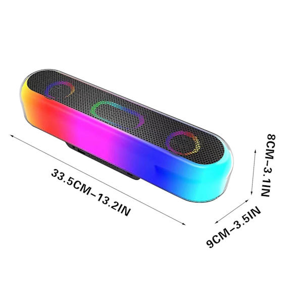 Rea 2023 Färgglad Belysning Bluetooth Högtalare Kvalitet Multifunktionell Volym Subwoofer Bluetooth Ljud