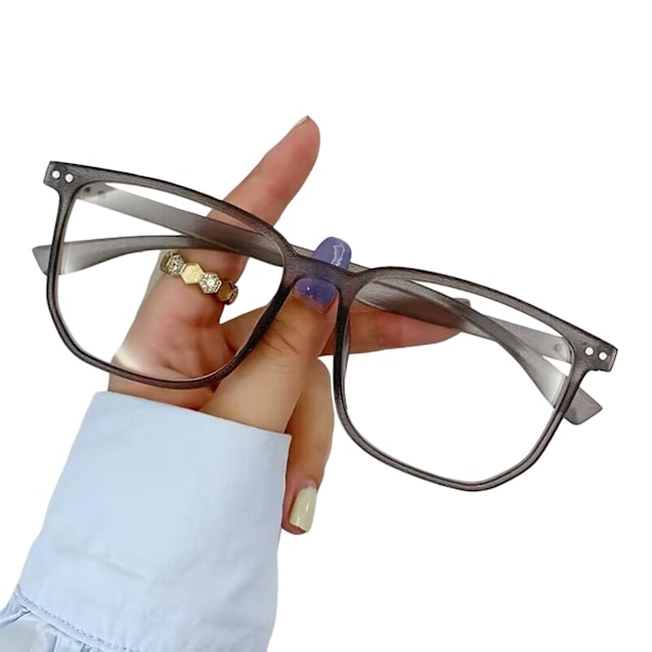 Retro Blåljussperrande Glasögon Fotochromiska Solglasögon Anti Eyestrain Glasögon Nyanser För Spel Studenter（Transparent Grå Ram）