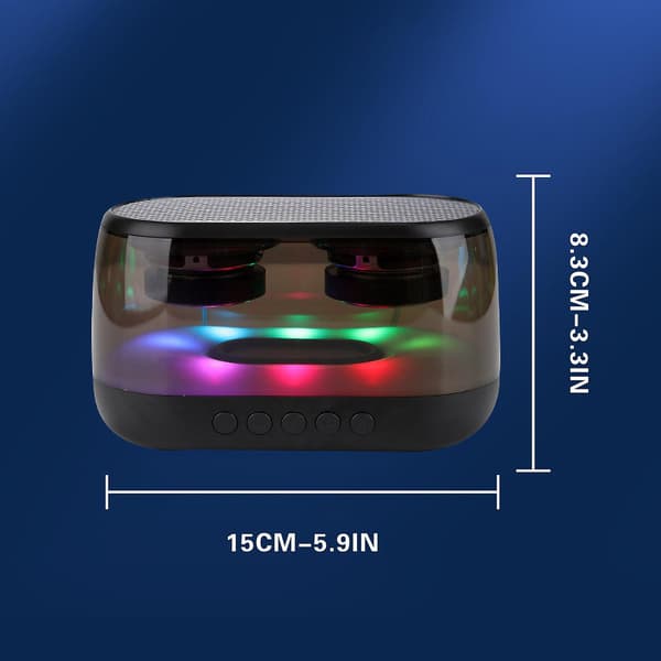 Udsalg Bluetooth Audio Light Dobbelt Højttaler Desktop Farverigt Lys Trådløs Bluetooth Kortindsættelse Højttaler Multifunktionel Audio
