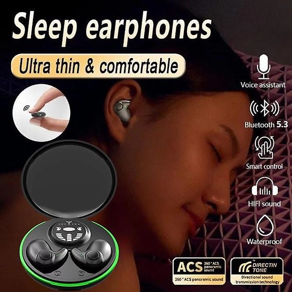 360 Sound Effect Sleep Wireless Earbuds Bluetooth 5.3 Hifi Audio Hidden Lightweight No-sense Wearable Earbuds Sleep Wireless Headphones Waterproof Noi