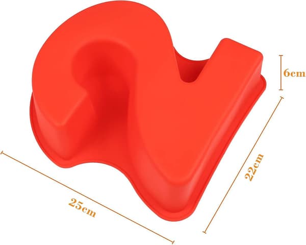 Kakeform Silikon Tall Store Tall Baking Mold 20 x 25 cm rød-2