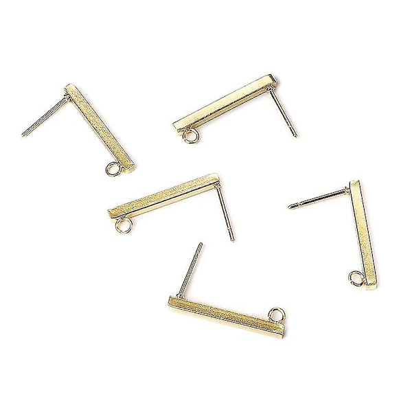 Rustfrie stål øredobber koblinger håndlagde dinglende øredobb innstillinger øredobber krok for Diy smykker lage tilbehør（B-20x2mm-20pcs）