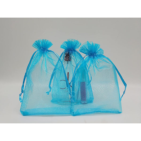 50 kpl suurta läpinäkyvää organza-lahjapussia 6,6x9'' koru- ja karkkilahjapusseja minipullo