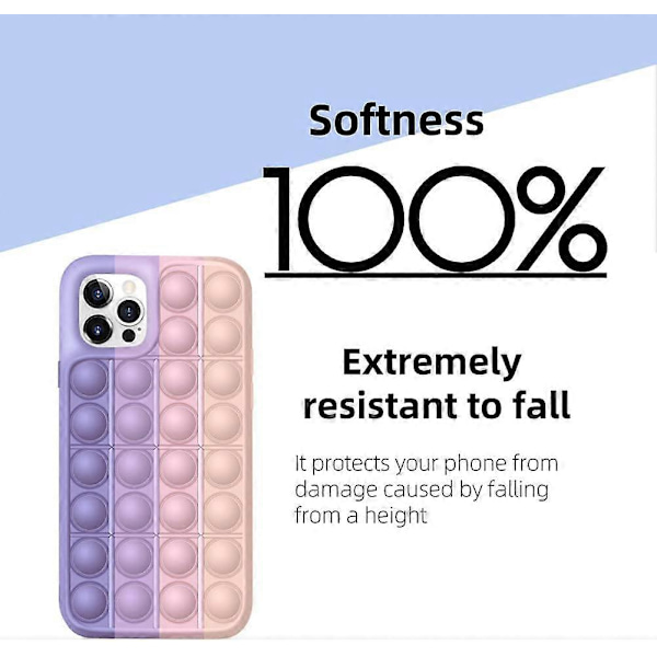 Fidget Lekskydd för iPhone 12 Pro Max, Silikon Skyddande Telefonfodral för Stressavlastning och Ångestmotstånd, Överraskningsgåva till Vänner