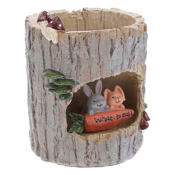 Påskstubbe prydnad hem skrivbord dekor påsk liten växtbehållare（11.5X10X10CM，Assorterad färg）
