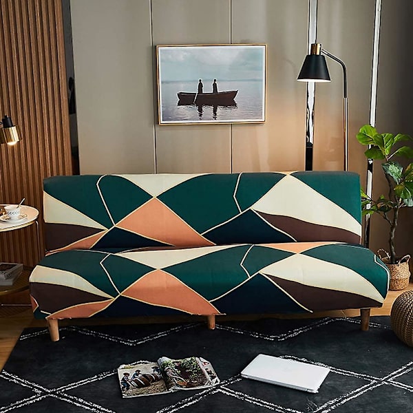 Sofaovertrekk uten armlener stretch 2-seters sofaovertrekk sammenleggbart