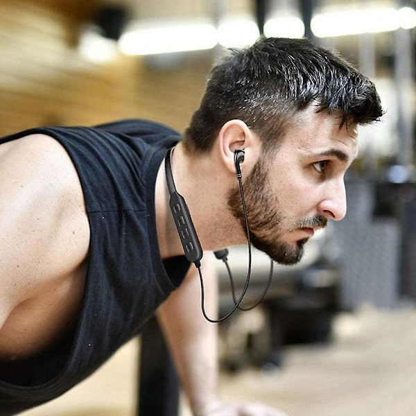 Bluetooth-hodetelefoner Headset Sport Ear-Buds Kompatibel for Gym Running