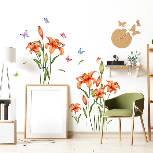 Supersöt blommig väggdekor väggdekoration För vardagsrum, sovrum