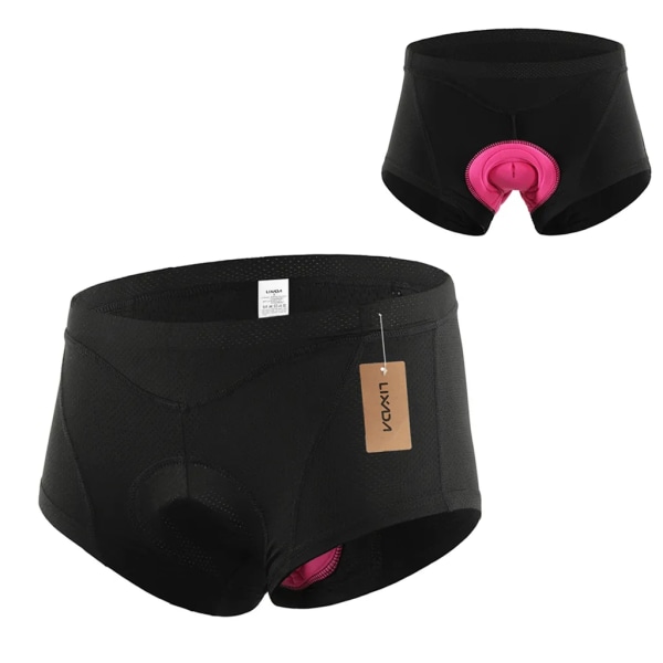 Lixada Cykelunderkläder för kvinnor 3D Gel Pad Cykelbyxor MTB Cykelunderkläder Shorts (XL)