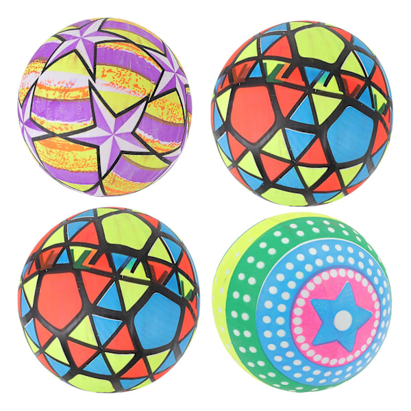 4 Pcs Inflatable Beach Fluorescent Volleyballs Party Beach Balls(Random Style)（23x23cm）