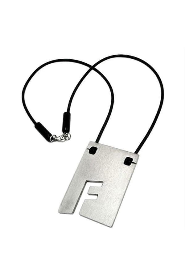 Halsband Initiale F Rostfritt Stål 42cm - Gl07855f