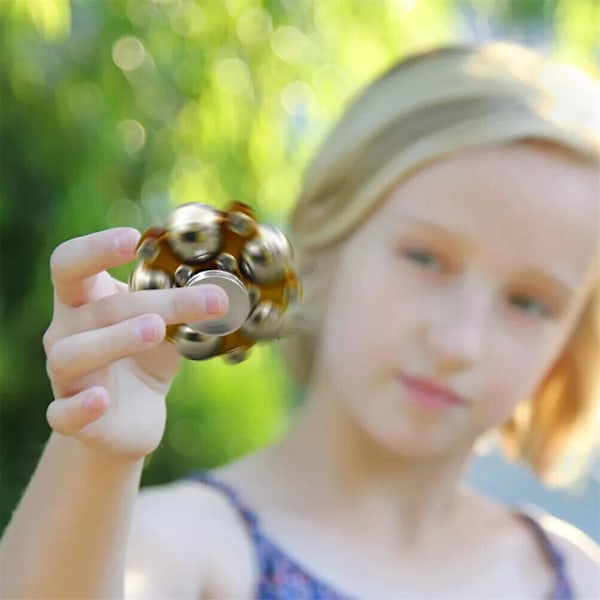 Fingertip Spinner Stress Relief Ferris Wheel Spinner Fidget Toy, Vuxna Barn Present Bordsdekoration Prydnad Med Rotation（Guld）