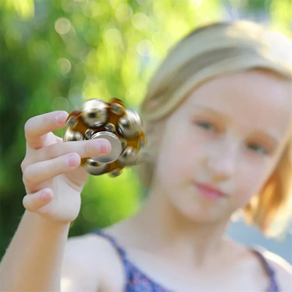 Fingertip Spinner Stress Relief Pariserhjul Spinner Fidget Toy, Vuxna Barn Present Bordsdekoration Prydnad Med Rotation（Guld）