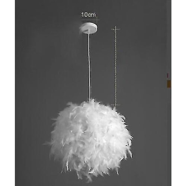 Vit fjäder tak lampskärm hänge Icke-elektrisk skärm Skärm reducerande ring  hänge för vardagsrum matsal 30 cm c557 | Fyndiq