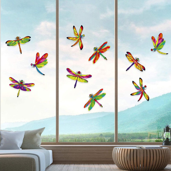 Dragonfly vinduesmærkat, elektrostatisk glasmærkat, limfri PVC vinduesfilm