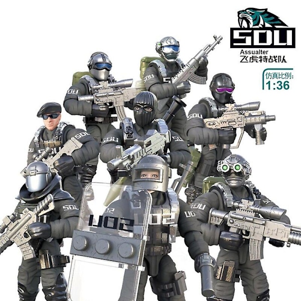 XJ960/822 Call of Military Duty Byggklossar 1:35 SWAT Soldater Figurer Armé Vapen Vapen Set Modell Dockor Klossar Leksak för Pojke