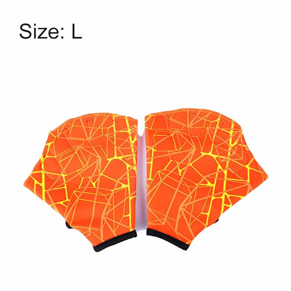 Simhandskar, för träning, orange, L