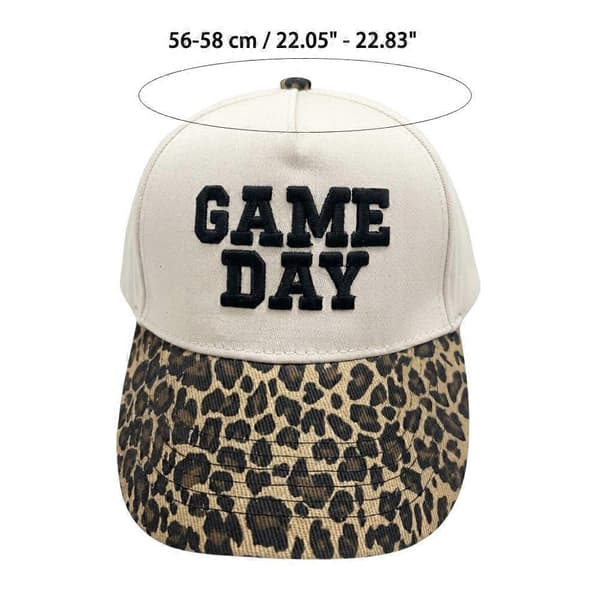 Game Day Baseballkasket med leopardmønstret skygge, polyester, behagelig pasform, robust Red
