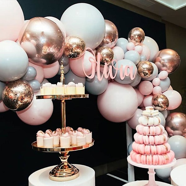 Dww-174pcs Fødselsdag Dekorationer Sæt Konfetti Balloner og Happy Birthday Baggrund Banner Fødselsdag Baggrund til Fest Dekoration