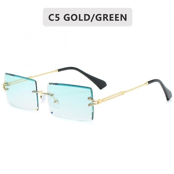 Retro solbriller til kvinder, rimless gradient nuancer, design 1
