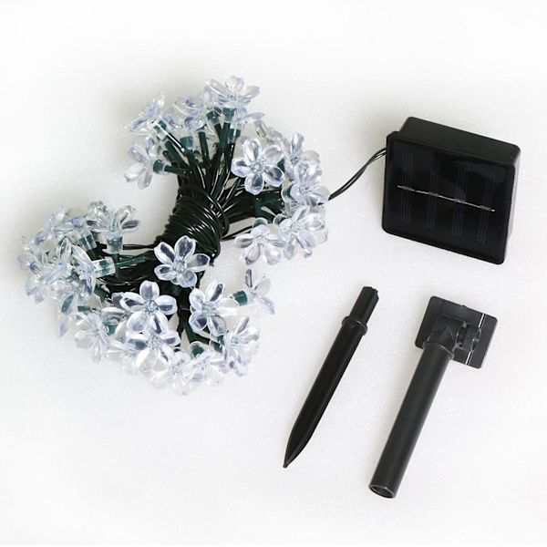 Solcellelamper Udendørs Have Solcelle Blomsterlampe Streng Led Blomster Dekorative Lampe Festival Have Have Gennemsigtig Blomst Lille Farve Lampe Bælte Multic